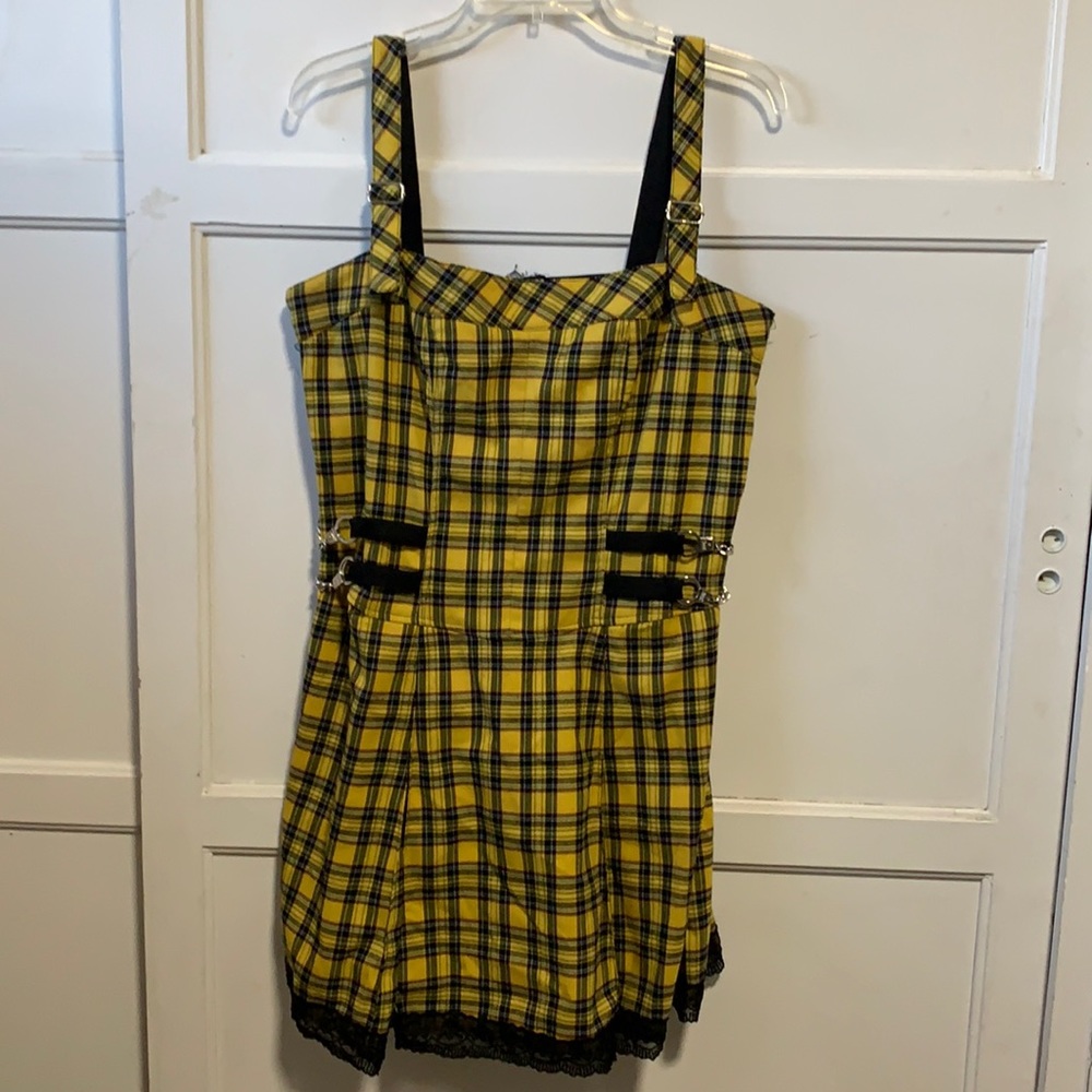 Tripp plaid  and lace cute dress size XL vintage